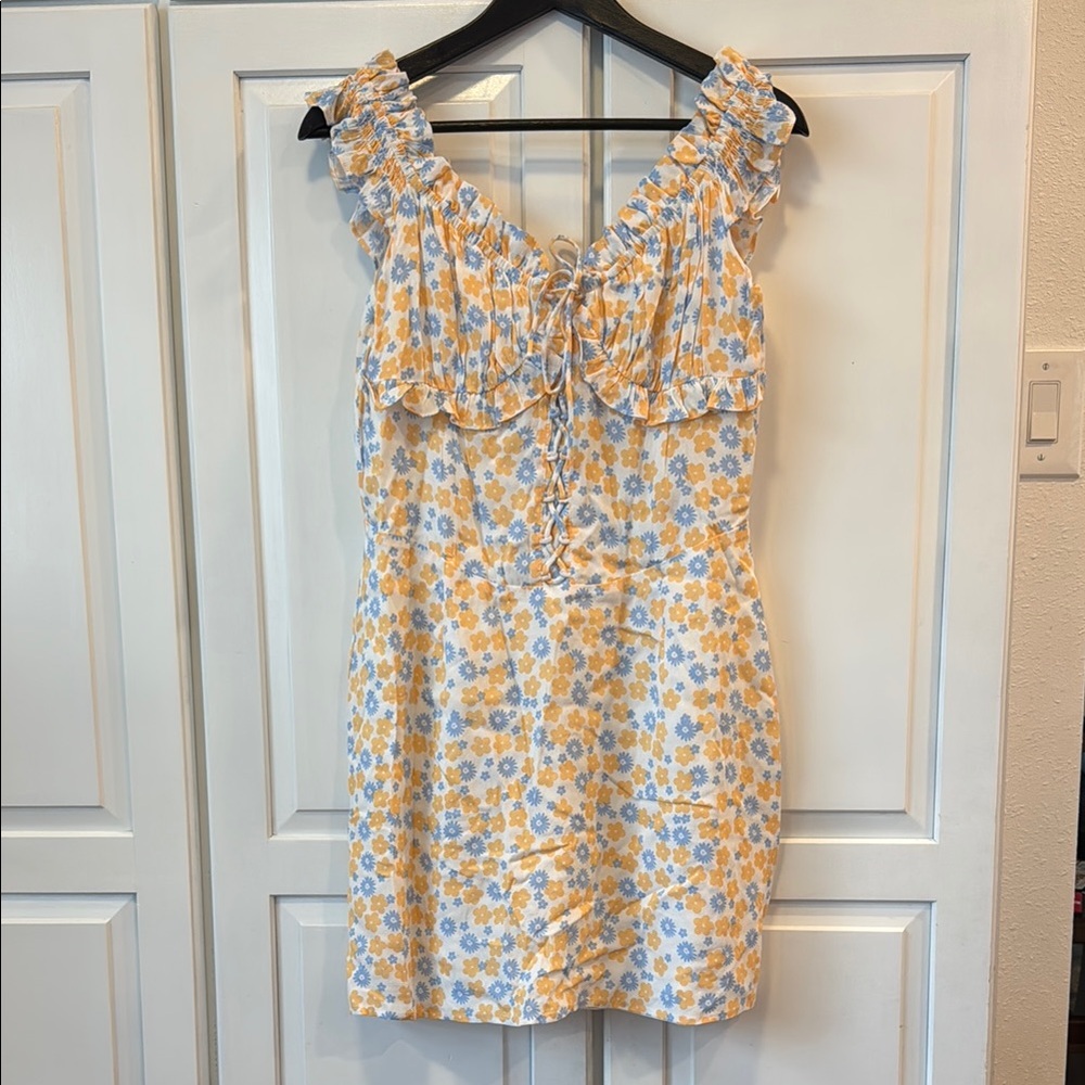 NWT-SABO - Floral Ruffle Dress- size XL